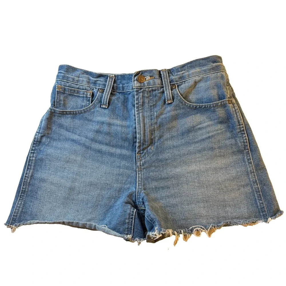 Madewell The Perfect Jean‎ Short 26 Ullman Raw Hem High Rise Denim Y2K